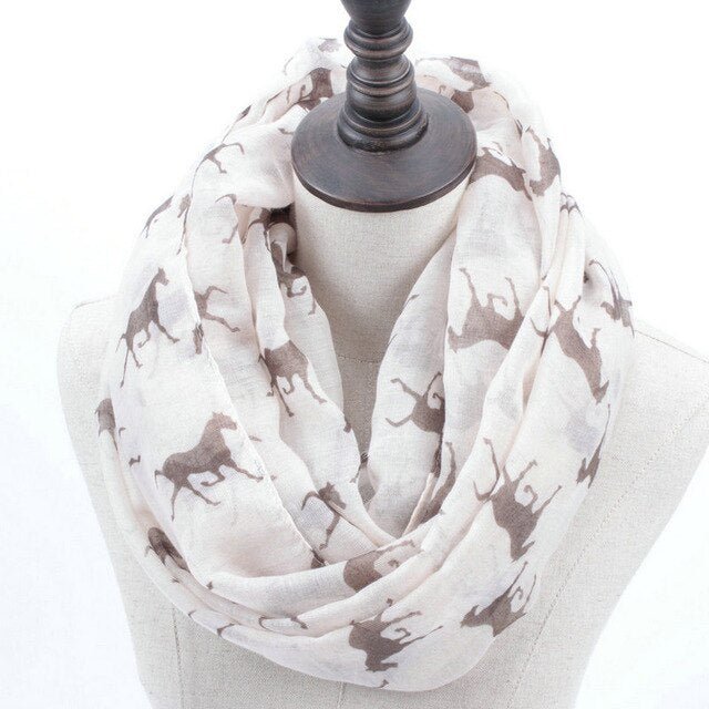 Horse Print Loop Scarf-Furbaby Friends Gifts