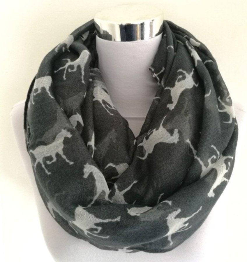 Horse Print Loop Scarf-Furbaby Friends Gifts