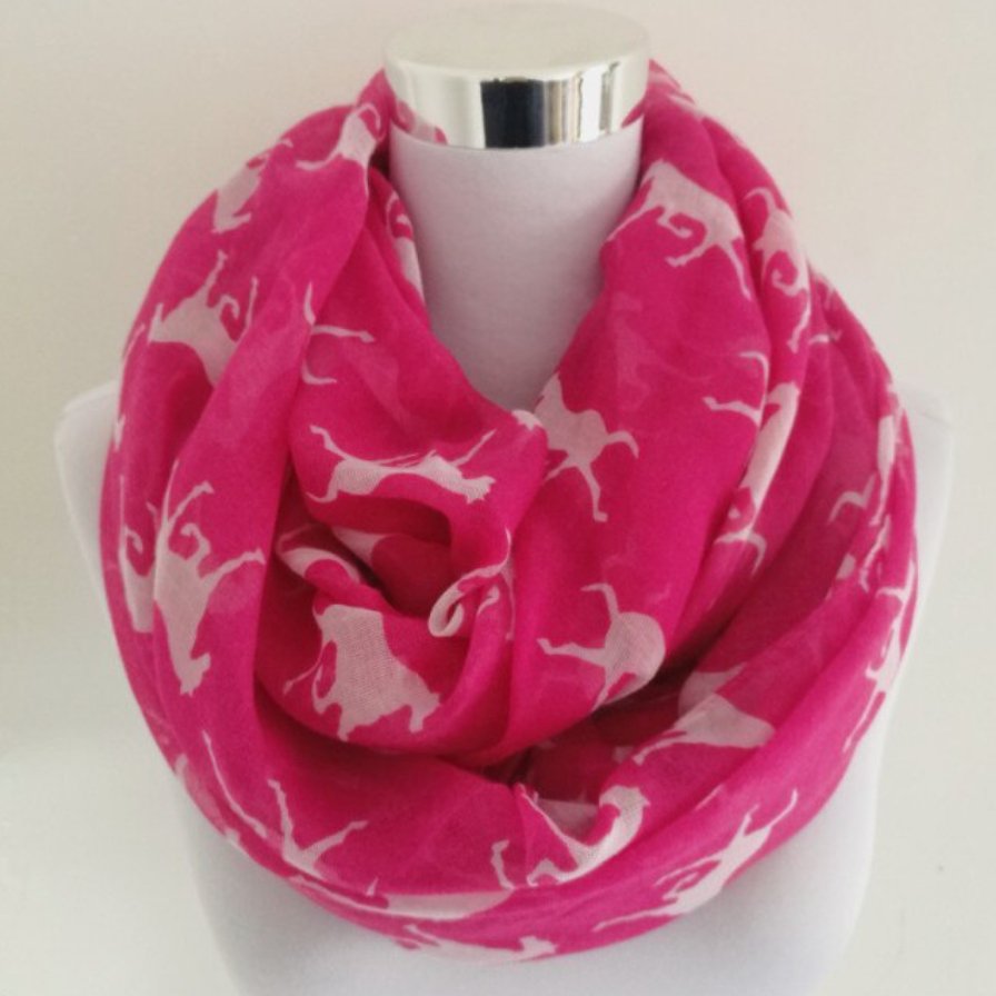 Horse Print Loop Scarf-Furbaby Friends Gifts