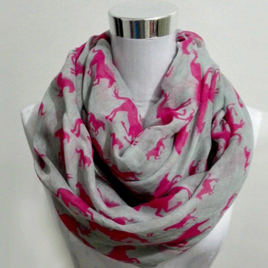 Horse Print Loop Scarf-Furbaby Friends Gifts