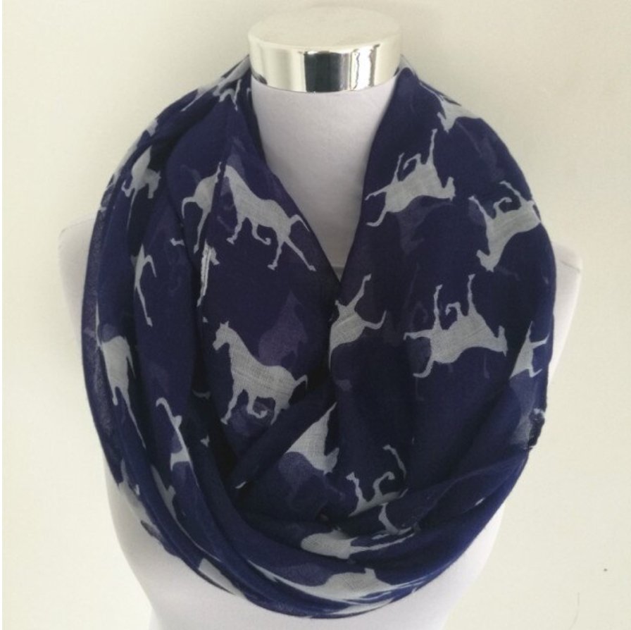 Horse Print Loop Scarf-Furbaby Friends Gifts
