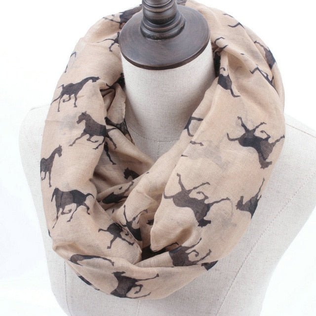 Horse Print Loop Scarf-Furbaby Friends Gifts