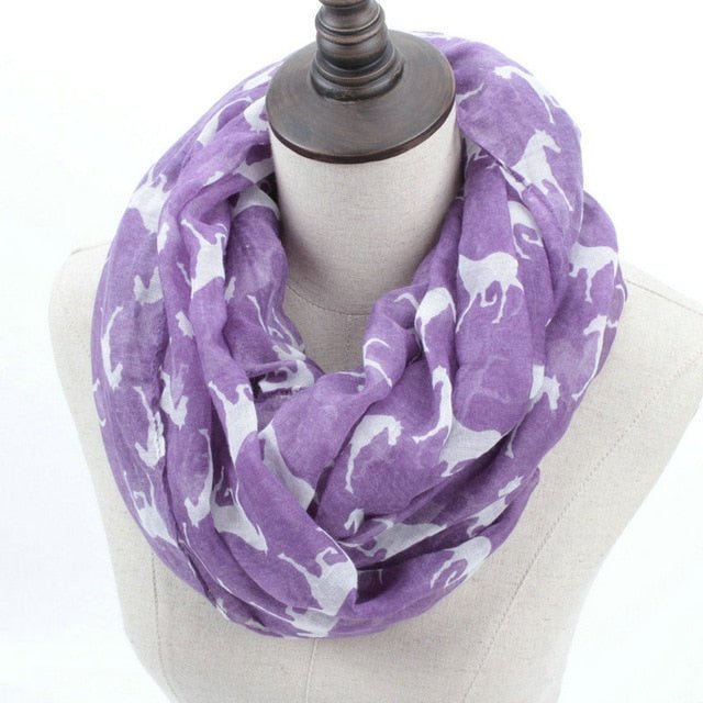 Horse Print Loop Scarf-Furbaby Friends Gifts