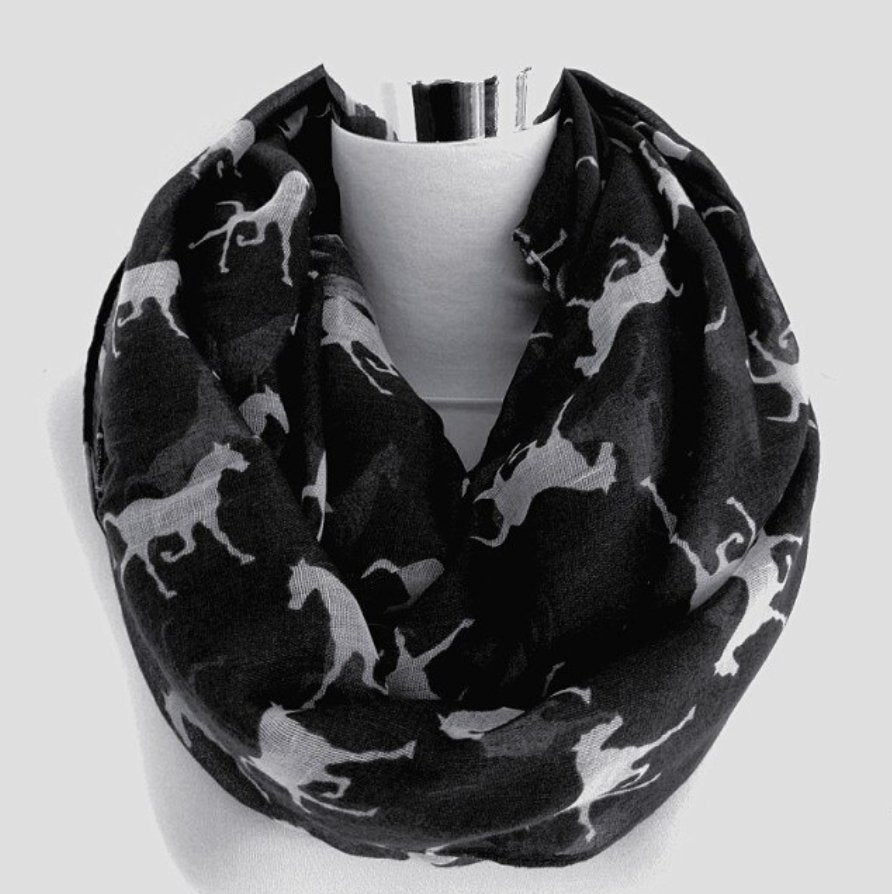 Horse Print Loop Scarf-Furbaby Friends Gifts