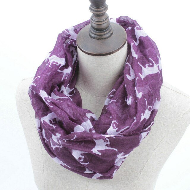 Horse Print Loop Scarf-Furbaby Friends Gifts