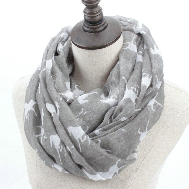 Horse Print Loop Scarf-Furbaby Friends Gifts