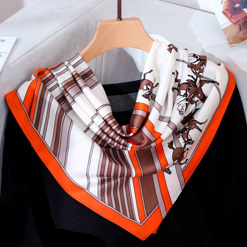 Horse Print Silk Scarf-Furbaby Friends Gifts