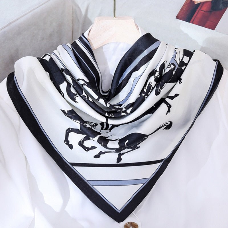 Horse Print Silk Scarf-Furbaby Friends Gifts