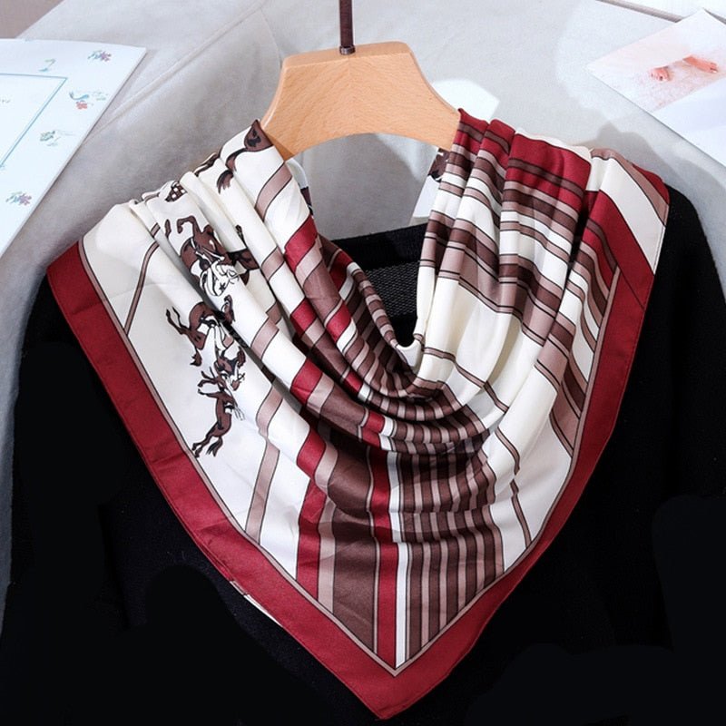 Horse Print Silk Scarf-Furbaby Friends Gifts