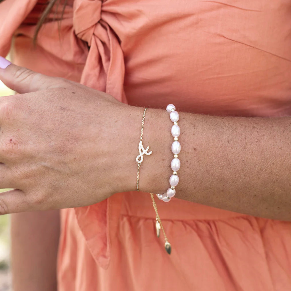 Shine Bright Asymmetrical Initial Bracelet