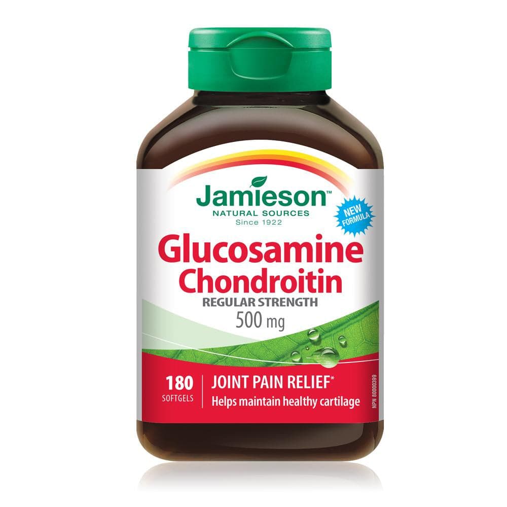 Jamieson Glucosamine Chondroitin 500 mg 180 Softgels
