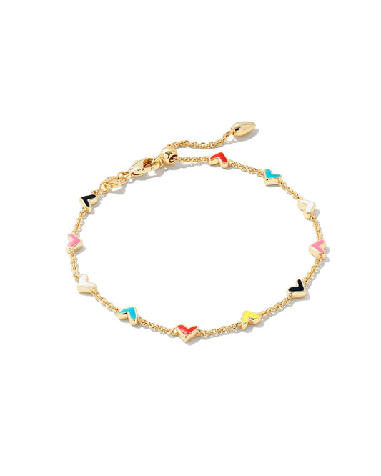 Haven Heart Gold Delicate Bracelet in Multi Mix