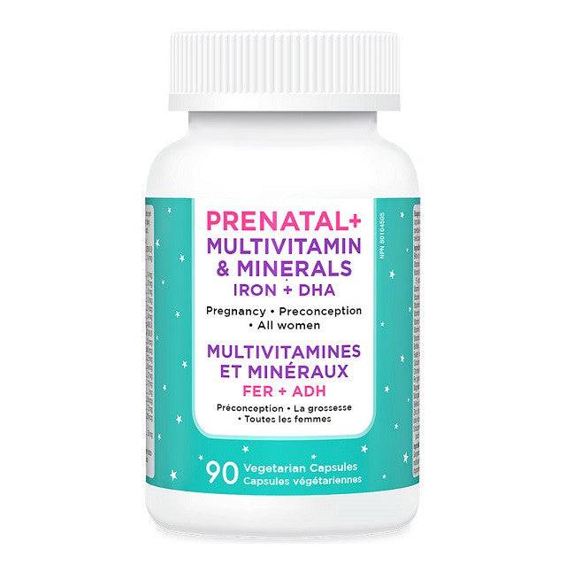 KidStar Nutrients Prenatal+ Multivitamin & Minerals Iron + DHA 90 Vegetable Capsules