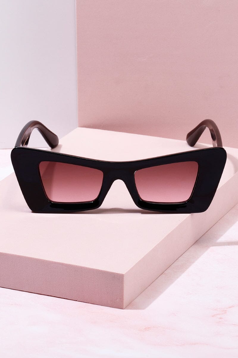 Kumsal Square Frame Sunglasses Sunglasses mure + grand Black/Pink