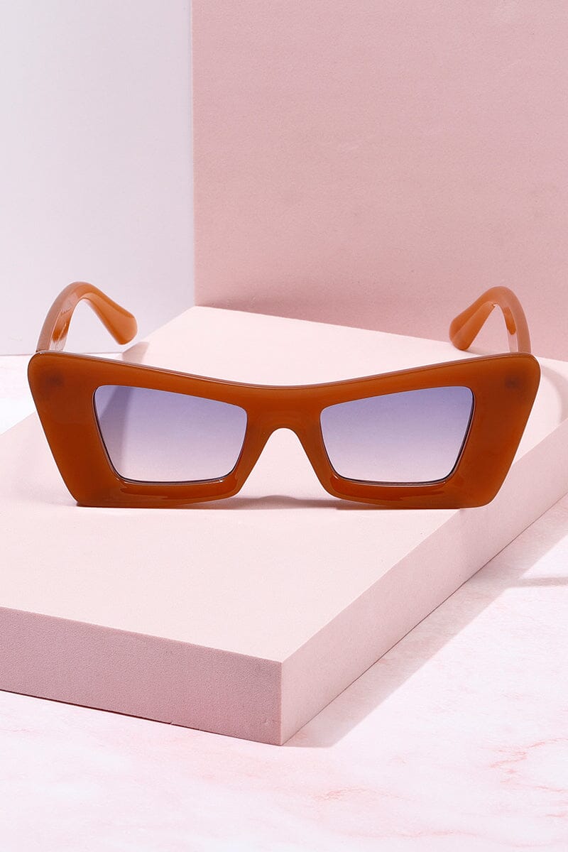 Kumsal Square Frame Sunglasses Sunglasses mure + grand Brown/Blue