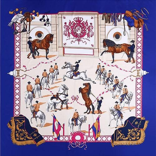 Large Horse Print Silk Scarf-Furbaby Friends Gifts