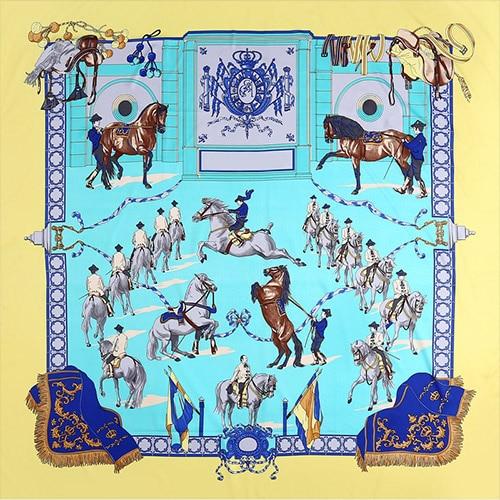 Large Horse Print Silk Scarf-Furbaby Friends Gifts