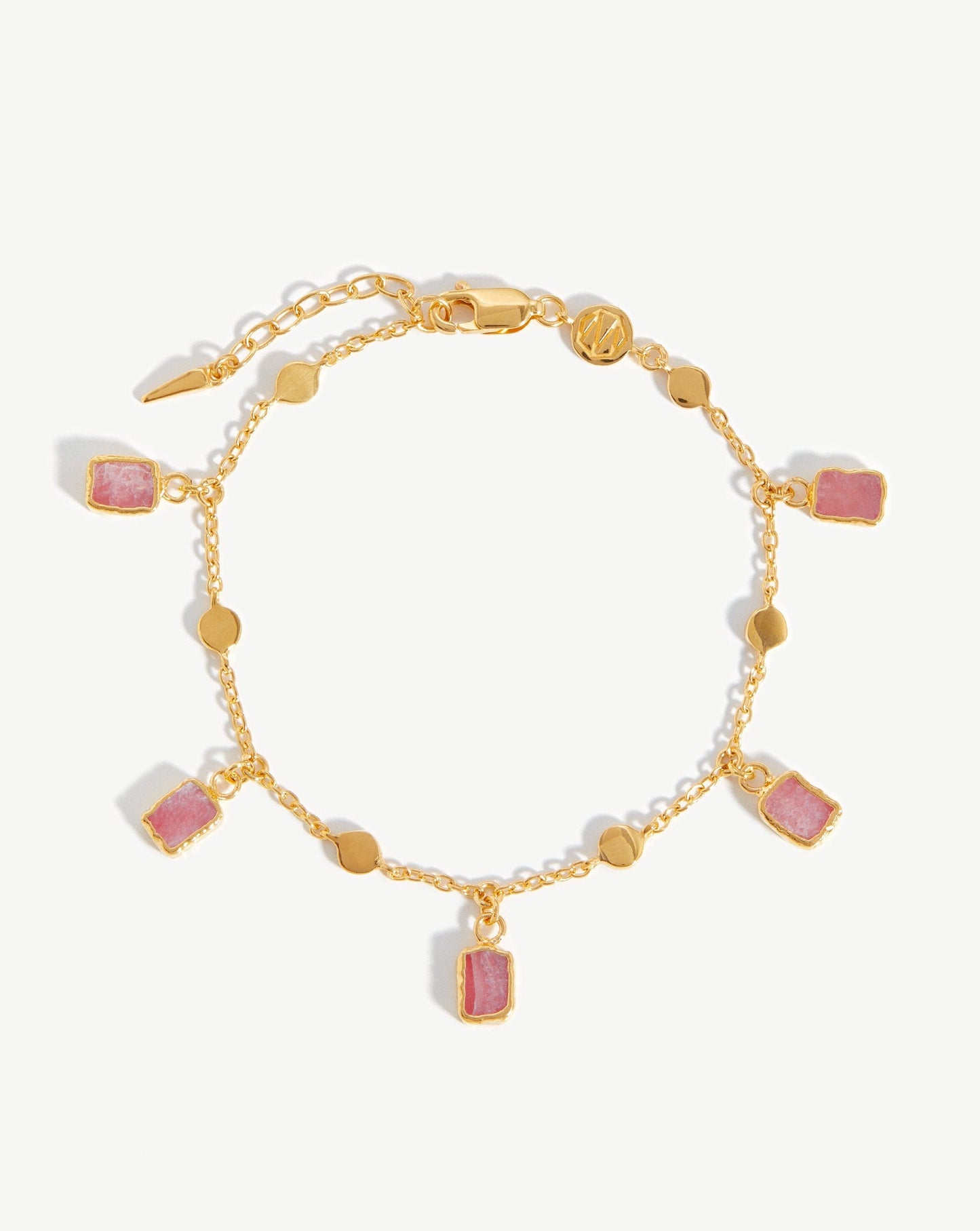 Lena Charm Bracelet | 18ct Gold Plated/Rhodochrosite