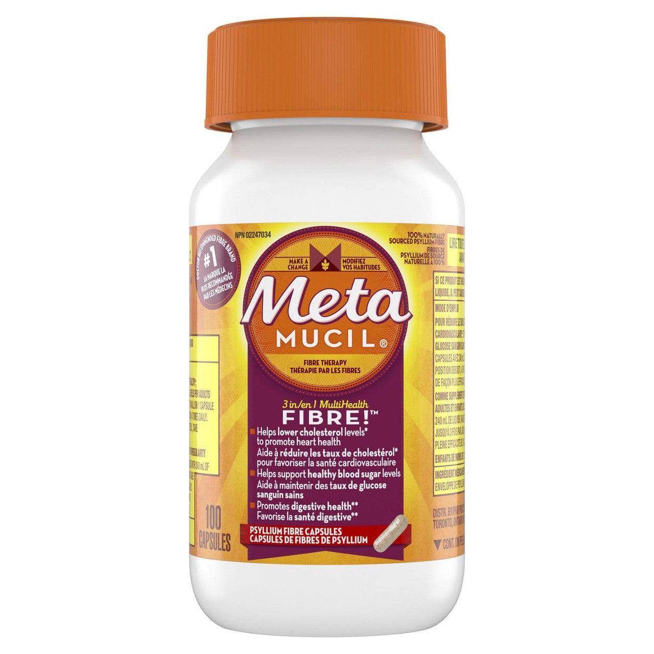 Metamucil 3 in 1 MultiHealth Fibre Capsules - YesWellness.com