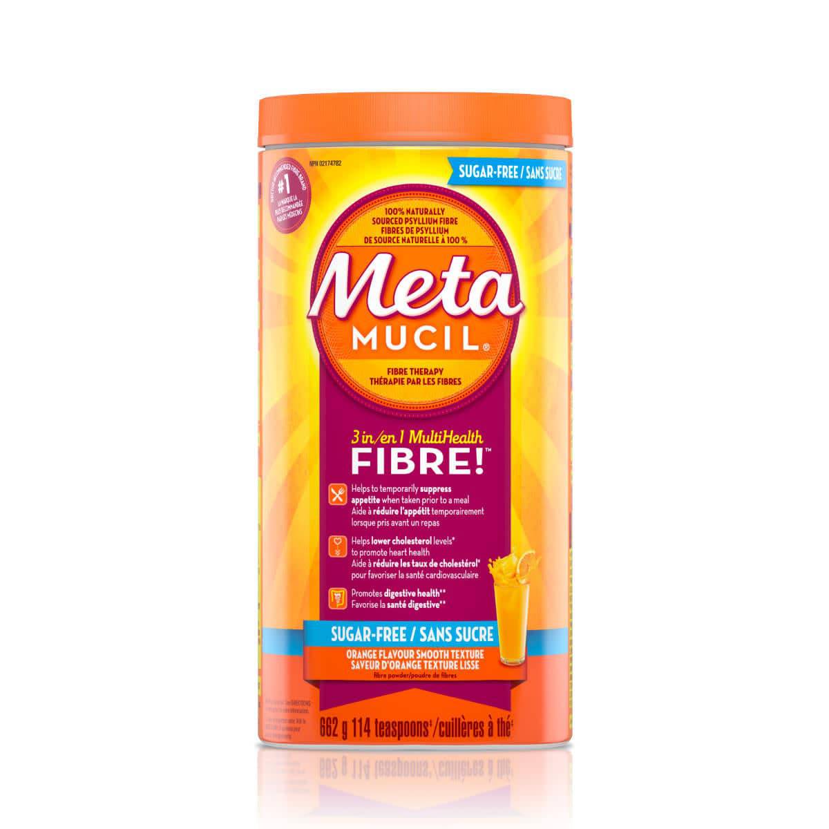 Metamucil 3 in 1 Multihealth Fibre Orange Flavour Smooth Texture Powder