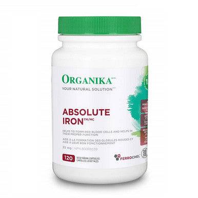 Organika Absolute Iron 25mg 120 Veg Capsules - YesWellness.com