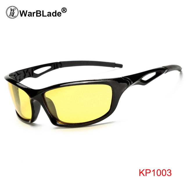 Men's Sunglasses Yellow Lens Anti-Glare Driving Polarized C Night Vision Sunglasses Warblade 1003