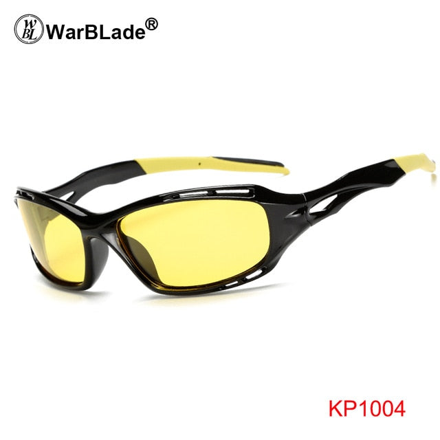 Men's Sunglasses Yellow Lens Anti-Glare Driving Polarized C Night Vision Sunglasses Warblade 1004