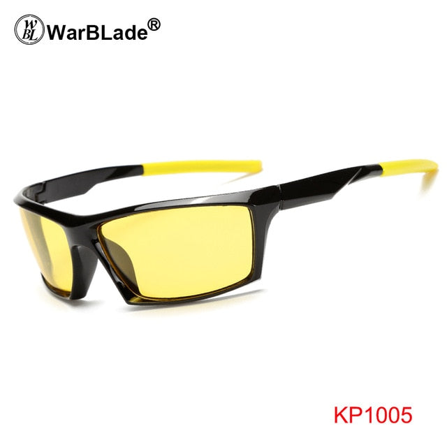 Men's Sunglasses Yellow Lens Anti-Glare Driving Polarized C Night Vision Sunglasses Warblade 1005