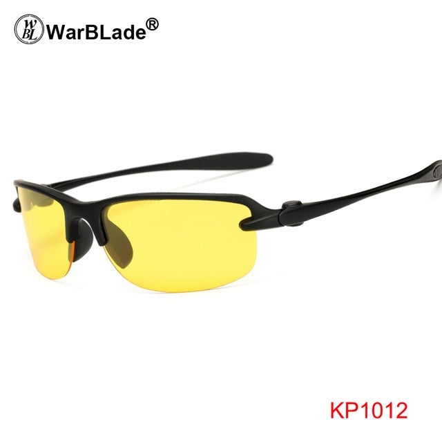 Men's Sunglasses Yellow Lens Anti-Glare Driving Polarized C Night Vision Sunglasses Warblade 1012