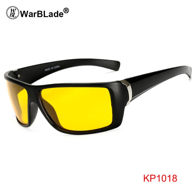 Men's Sunglasses Yellow Lens Anti-Glare Driving Polarized C Night Vision Sunglasses Warblade 1018