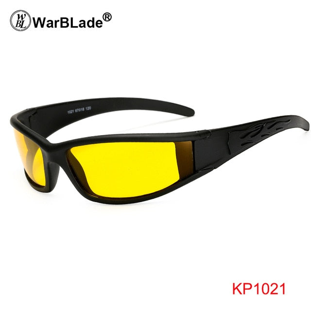 Men's Sunglasses Yellow Lens Anti-Glare Driving Polarized C Night Vision Sunglasses Warblade 1021