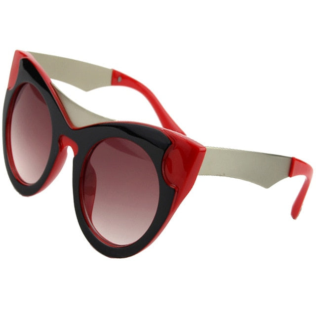 Cat Eye Women's Sunglasses Eyewear Brand Designer Sgs6818 Sunglasses Ethan Red Frame and Lens