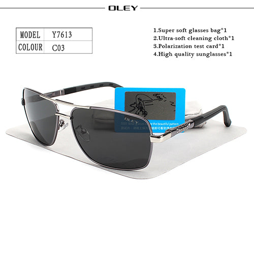 Oley Brand Y7613 Polarized Sunglasses Men Driving Uv400 Sunglasses Oley Y7613 C3