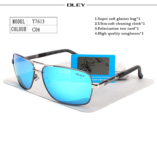 Oley Brand Y7613 Polarized Sunglasses Men Driving Uv400 Sunglasses Oley Y7613 C6