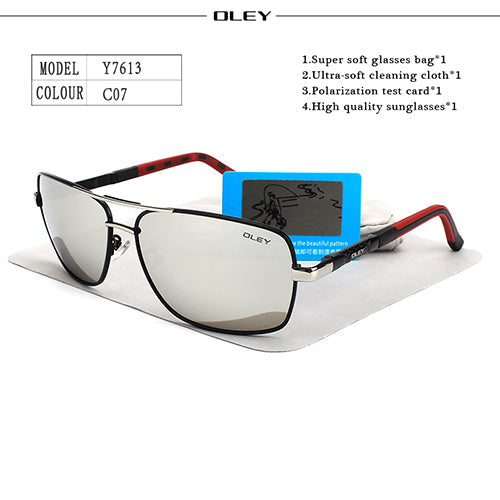 Oley Brand Y7613 Polarized Sunglasses Men Driving Uv400 Sunglasses Oley Y7613 C7