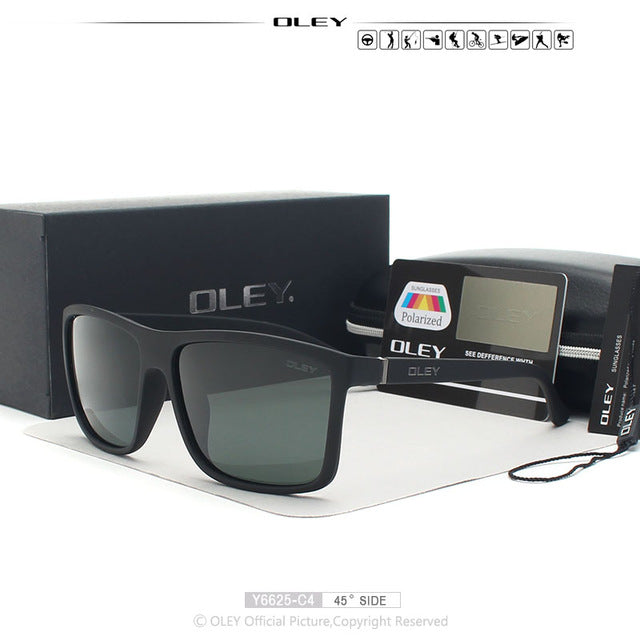 Oley Brand Sunglasses Men Classic Male Square Glasses Driving Travel Eyewear Unisex Y6625 Sunglasses Oley Y6625 C4 BOX