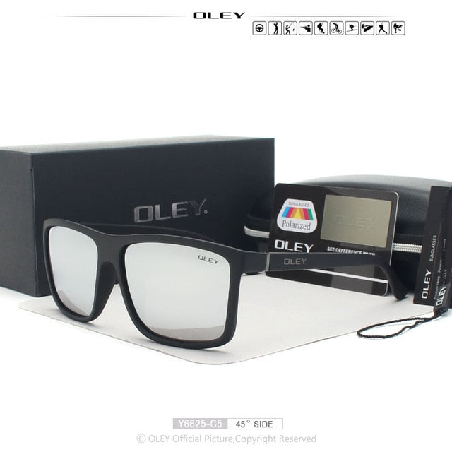 Oley Brand Sunglasses Men Classic Male Square Glasses Driving Travel Eyewear Unisex Y6625 Sunglasses Oley Y6625 C5 BOX
