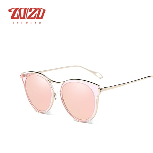 20/20 Women's Polarized Metal Frame Sunglasses P0877 Sunglasses 20/20 C01 Gold Pink