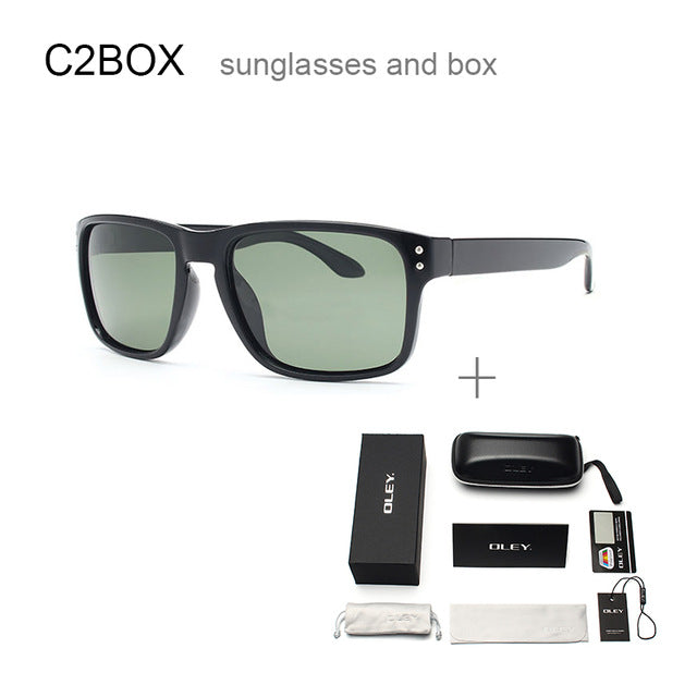 Oley Classic Polarized Sunglasses Men Glasses Driving Coating Black Frame Fishing Driving Y8133 Sunglasses Oley Y8133 C2BOX