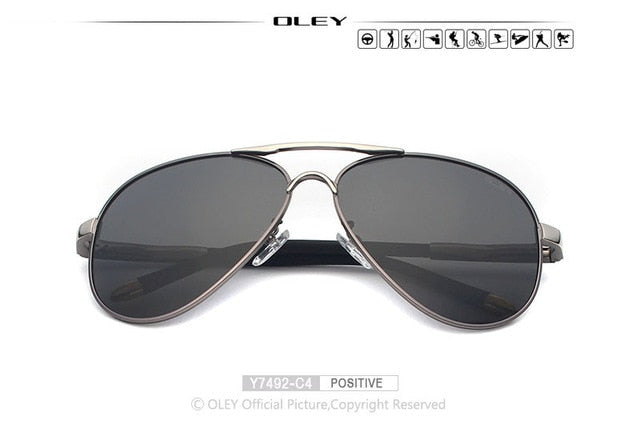 Oley Brand Unisex Polarized Sunglasses Men Women Driving Coating Spectacles Y7492 Sunglasses Oley Y7492 C4 BOX