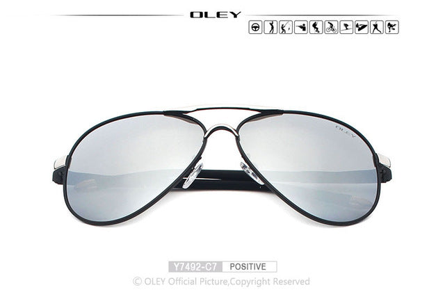 Oley Brand Unisex Polarized Sunglasses Men Women Driving Coating Spectacles Y7492 Sunglasses Oley Y7492 C7 BOX