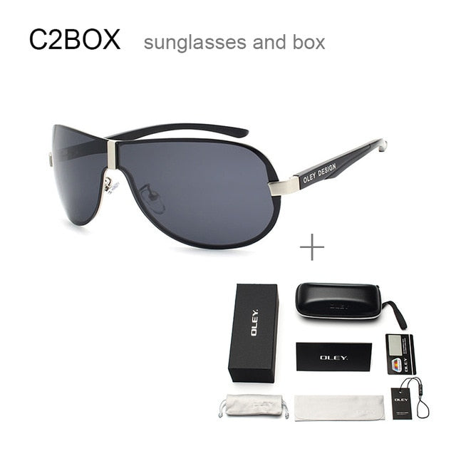 Oley Aluminum Magnesium Men's Sunglasses Polarized Coating Mirror Ya494 Sunglasses Oley YA494 C2BOX