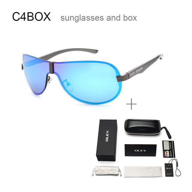 Oley Aluminum Magnesium Men's Sunglasses Polarized Coating Mirror Ya494 Sunglasses Oley YA494 C4BOX