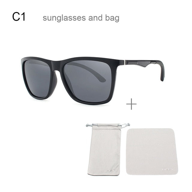 Oley Classic Aluminum Magnesium Tr90 Polarized Sunglasses Men Black Hd Color Film Anti-Uv Ya425 Sunglasses Oley YA425 C1