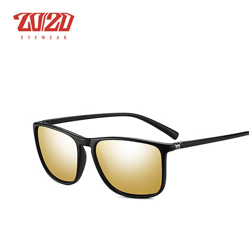 20/20 Brand Classic Polarized Sunglasses Men Driving Tr90 Frame Tr138 Sunglasses 20/20 C02 Gold