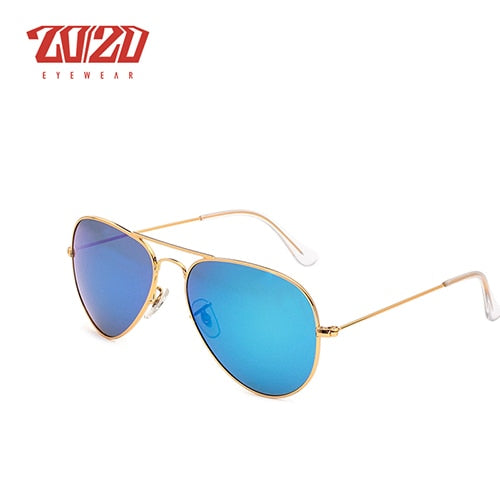 20/20 Brand Design Pilot Polarized Sunglasses Men Women Metal Frame Male Sun Glasses Unisex 17019 Sunglasses 20/20 C15 Dark Blue