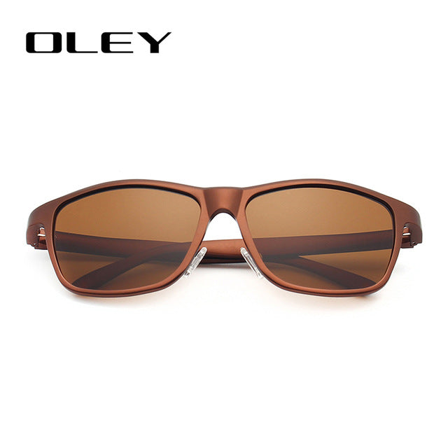 Oley Brand Men's Polarized Sunglasses Business Classic Full Frame Aluminum Magnesium Y0934 Sunglasses Oley Y0934 C4BOX
