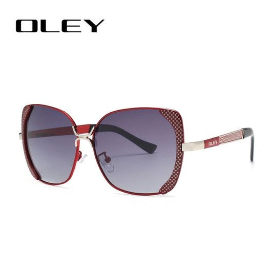 Oley Classic Brand Large Frame Women's Polarized Sunglasses Butterfly Hd Uv Y5190 Sunglasses Oley Y5190 C2BOX