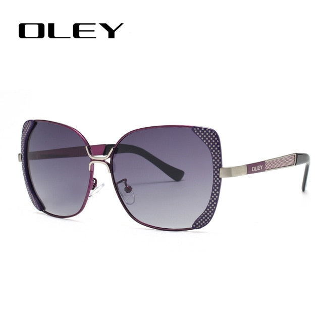 Oley Classic Brand Large Frame Women's Polarized Sunglasses Butterfly Hd Uv Y5190 Sunglasses Oley Y5190 C3BOX