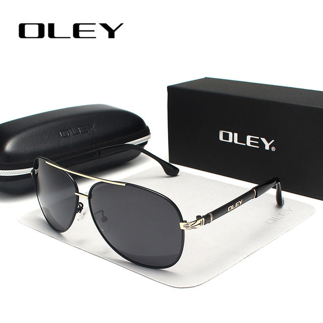 Oley Brand Sunglasses Men Polarized Classic Pilot Fishing Driving Y7005 Sunglasses Oley Y7005 C2BOX